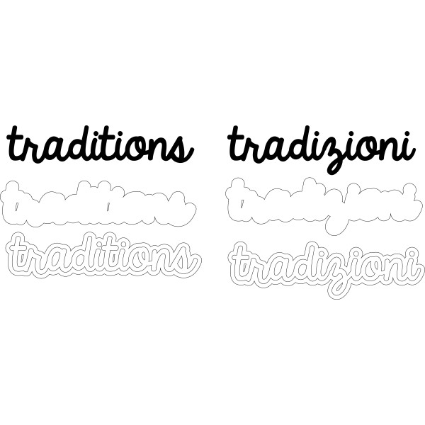 File Da Taglio - Tradizione, Traditions Scritta