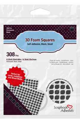 3D Foam Squares Black Small