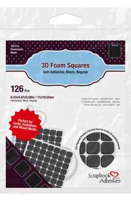 3D Foam Squares Black Regular