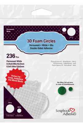 3D Foam Circles White Mix