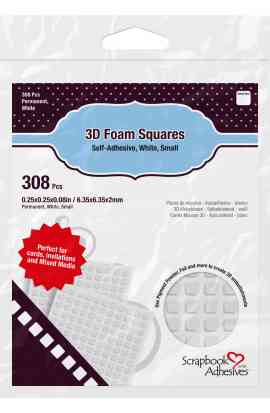 3D Foam Squares White Small