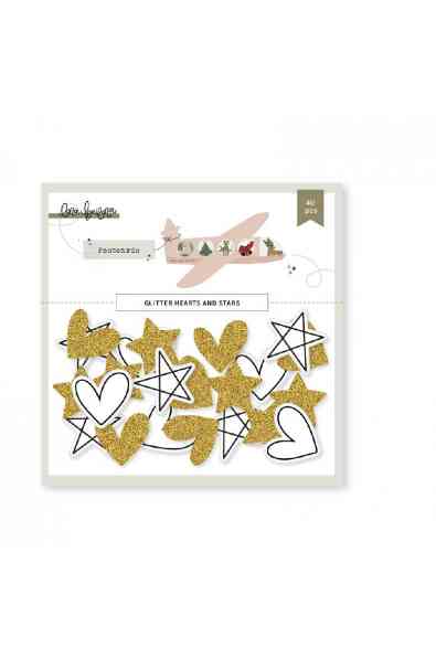 Postcards - Stelle Cuori Glitter