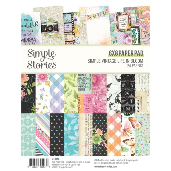 Simple Vintage Life in Bloom - Pad 6x8"