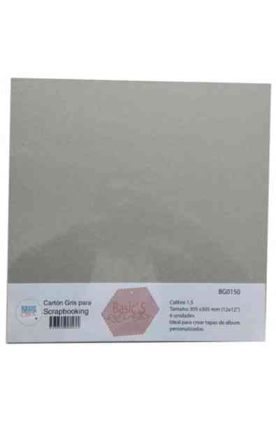 Basic's - Kit di 6 chipboard Grigio 1,5mm