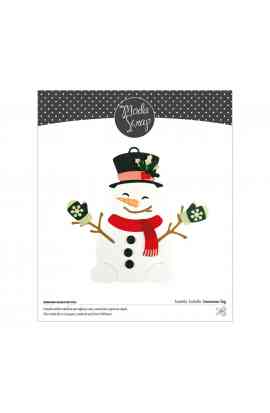 Fluffy Christmas - Fustella Snowman Tag