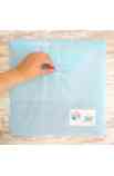 Busta con bottone 12x12" Azzurro
