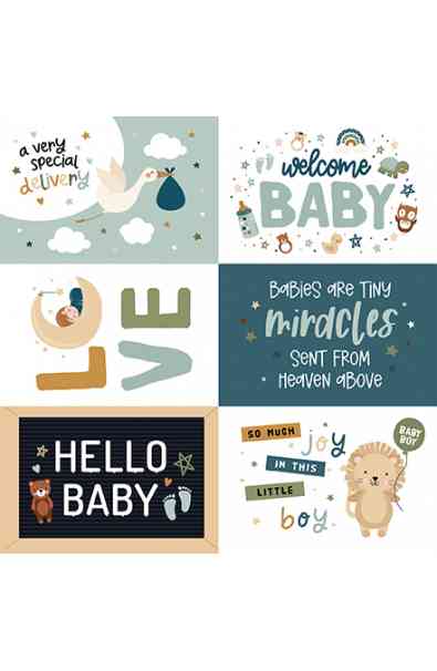 Special Delivery Baby Boy - 6x4 Journaling Cards