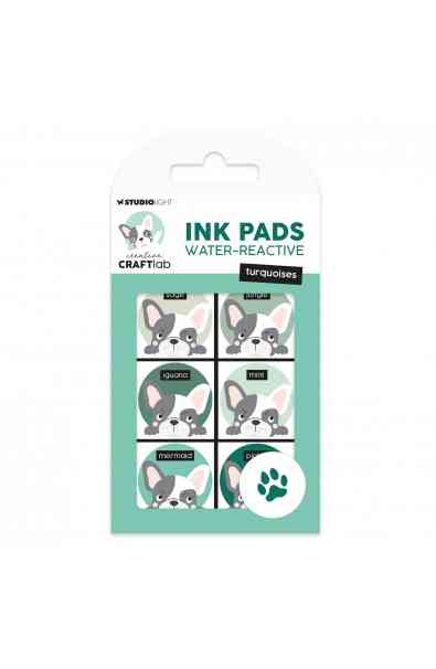 Ink Pads Water Reactive - Turquoises