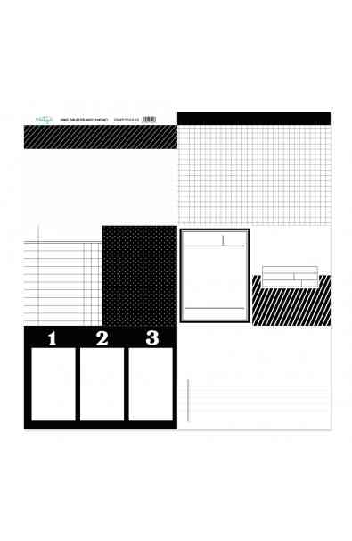 Back to Basic - Tarjeta 12x12" - Bianco & Nero