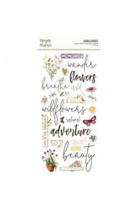 Simple Vintage Meadow Flowers - Foam Stickers