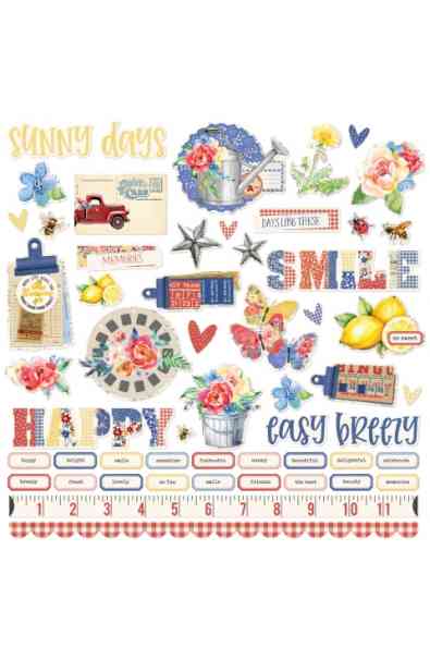 Simple Vintage Linen Market - Stickers 12x12"