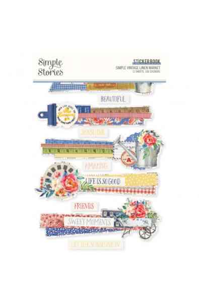 Simple Vintage Linen Market - Sticker Book