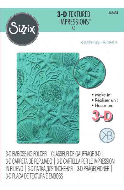 Embossing Folder 3D Texture Impressions Under the sea by Kathrin Breen