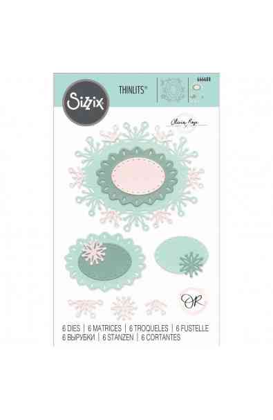 Fustella Snowflake Labels by Olivia Rose