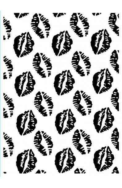 Embossing Folder Kissing Lips