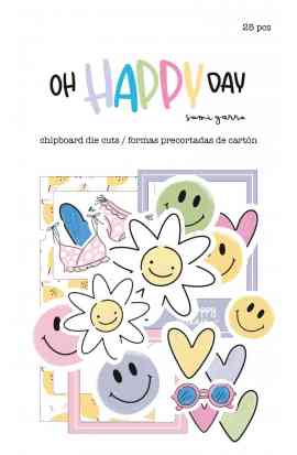 Oh Happy Day - Die Cut Chipboard