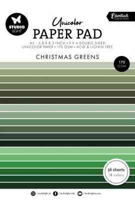 Essentials Unicolor Paper Pad Christmas Green