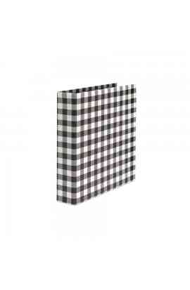 Raccoglitore ad anelli PREZZO PROMO - Plaid Bianco e Nero