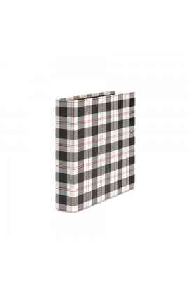 Raccoglitore ad anelli PREZZO PROMO - Plaid Nero con riga Rossa