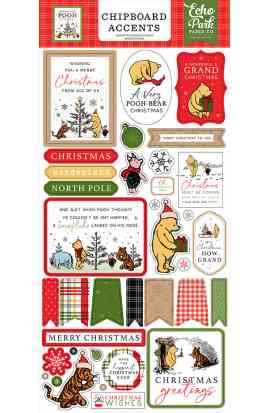 Winnie the Pooh Christmas - Chipboard Accents