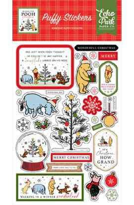 Winnie the Pooh Christmas - Puffy Stickers