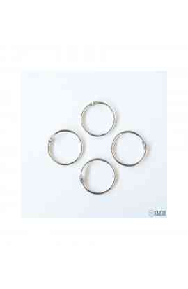 Set 4 anelli de 1,25" Argento