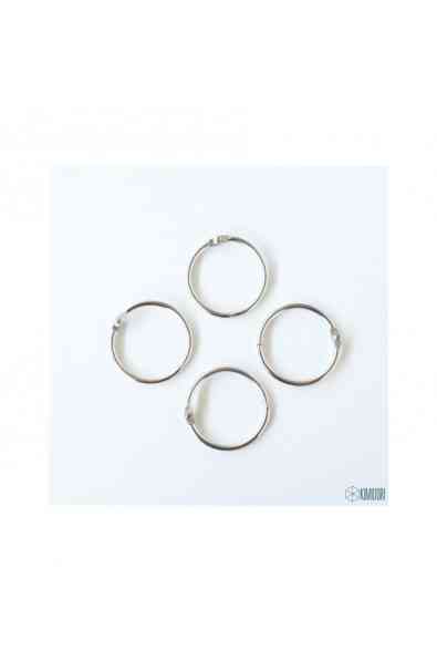 Set 4 anelli de 1,25" Argento