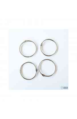 Set 4 anelli de 1,5" Argento