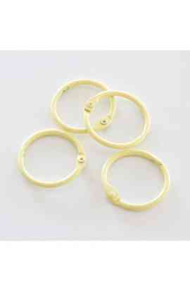 Set 4 anelli 1,5" Giallo Pastello