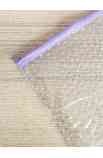 Astuccio A4 in plastica trasparente con pois lilla