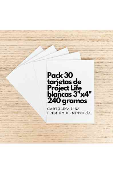 Pack 30 Tarjetas 3x4” 240 gr bianca