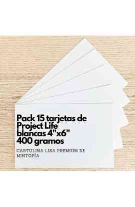 Pack 15 Tarjetas 4x6" 400 gr bianca