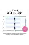 2025 Modern Impression Planner Big Color Block Layout - 12 Months