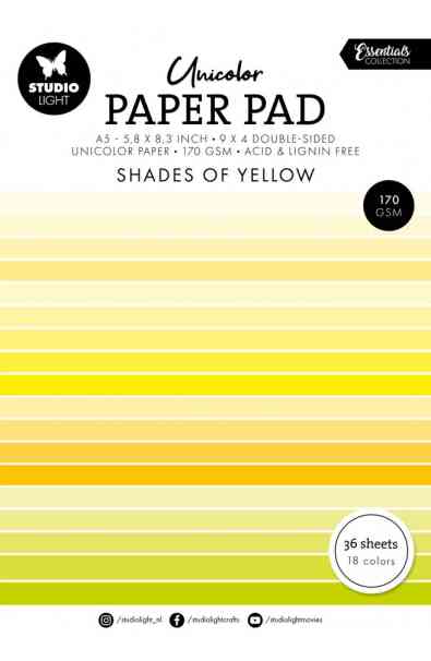 Essentials Unicolor Paper Pad Shades of Yellow