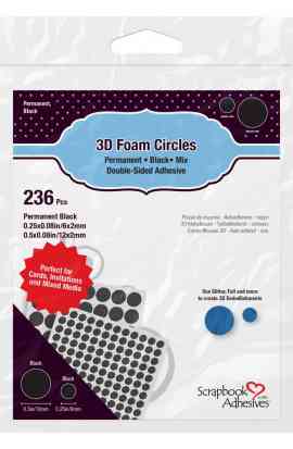 3D Foam Circles Black Mix