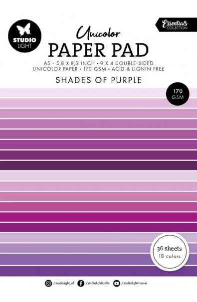 Essentials Unicolor Paper Pad Shades of Purple