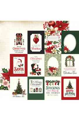 A Vintage Christmas - Carta 12x12" 3x4 Journaling Cards