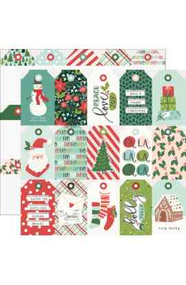 Santa's Village - Carta 12x12" Tag Elements