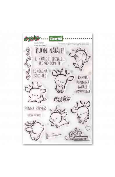 Un Natale tra dolci amici - Timbro XMas Reindeers