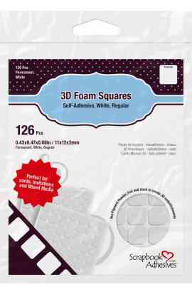 3D Foam Squares White 2mm