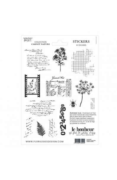 Carnet Nature - Stickers trasparenti scritte nere