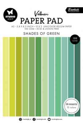 Essentials Vellum Pad Shades of Green