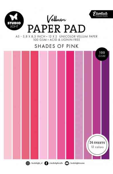 Essentials Vellum Pad Shades of Pink