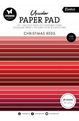 Essentials Unicolor Paper Pad Christmas Reds