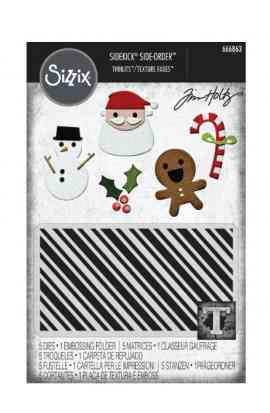 Fustella Embossing Folder Set Christmas Minis