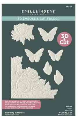 3d emboss e cut folder Bloomig Butterflies