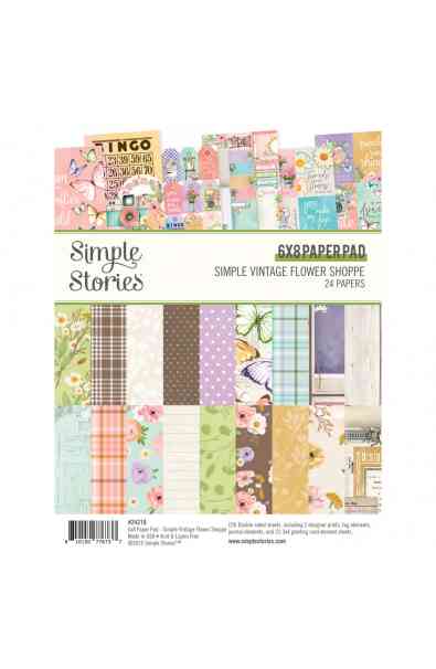 Simple Vintage Flower Shoppe – 6x8 Paper Pad