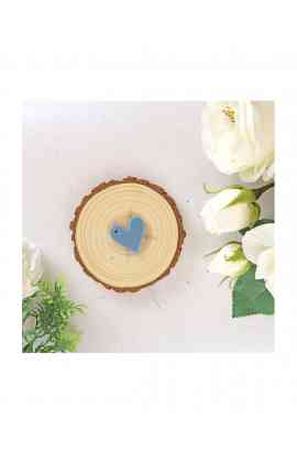 Charm cuore acrilico - denim
