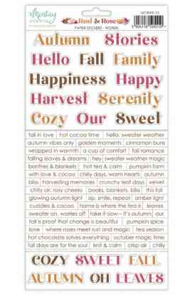 Rust & Rose - 6x12 Paper Stickers Words