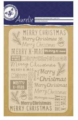 Embossing Folder - Christmas Sentiments Background